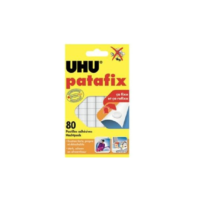 Etui de 80 pastilles adhésives Patafix jaunes - UHU